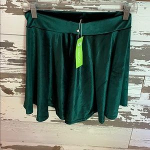 Cute green velvet holiday skirt